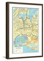 Map of Queens, New York-null-Framed Art Print