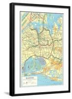 Map of Queens, New York-null-Framed Art Print