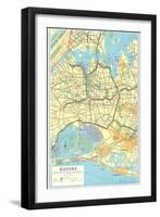 Map of Queens, New York-null-Framed Art Print