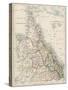 Map of Queensland, Australia, 1870s-null-Stretched Canvas