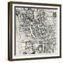 Map of Racconigi, by Joan Blaeu (1596-1673), Italy, 17th Century-null-Framed Giclee Print