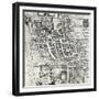 Map of Racconigi, by Joan Blaeu (1596-1673), Italy, 17th Century-null-Framed Giclee Print