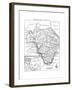 Map of Radnorshire, Wales, 18th Century-null-Framed Giclee Print