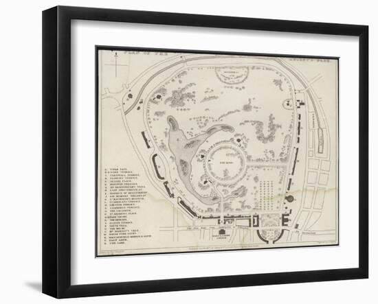 Map of Regent's Park-Thomas Hosmer Shepherd-Framed Giclee Print
