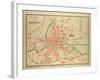 Map of Rennes France-null-Framed Giclee Print