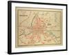 Map of Rennes France-null-Framed Giclee Print