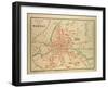 Map of Rennes France-null-Framed Giclee Print