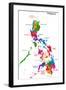 Map of Republic of the Philippines with Eighty Provinces-Volina-Framed Art Print