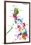 Map of Republic of the Philippines with Eighty Provinces-Volina-Framed Art Print