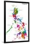 Map of Republic of the Philippines with Eighty Provinces-Volina-Framed Art Print