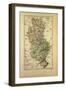 Map of Rhône France-null-Framed Giclee Print