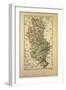 Map of Rhône France-null-Framed Giclee Print
