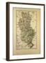 Map of Rhône France-null-Framed Giclee Print