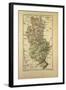 Map of Rhône France-null-Framed Giclee Print