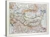 Map of Romania Serbia Bulgaria Montenegro 1899-null-Stretched Canvas