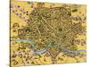 Map of Rome, 1500s-Science Source-Stretched Canvas