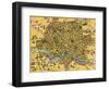 Map of Rome, 1500s-Science Source-Framed Giclee Print