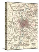 Map of Rome (C. 1900), from 10th Edition of Encyclopædia Britannica, Maps-Encyclopaedia Britannica-Stretched Canvas