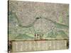 Map of Rome, from "Civitates Orbis Terrarum" by Georg Braun and Frans Hogenberg circa 1572-1617-Joris Hoefnagel-Stretched Canvas