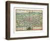 Map of Rome, from "Civitates Orbis Terrarum" by Georg Braun and Frans Hogenberg, circa 1572-Joris Hoefnagel-Framed Premium Giclee Print