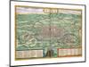 Map of Rome, from "Civitates Orbis Terrarum" by Georg Braun and Frans Hogenberg, circa 1572-Joris Hoefnagel-Mounted Premium Giclee Print