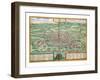 Map of Rome, from "Civitates Orbis Terrarum" by Georg Braun and Frans Hogenberg, circa 1572-Joris Hoefnagel-Framed Giclee Print
