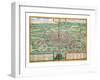 Map of Rome, from "Civitates Orbis Terrarum" by Georg Braun and Frans Hogenberg, circa 1572-Joris Hoefnagel-Framed Giclee Print