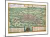 Map of Rome, from "Civitates Orbis Terrarum" by Georg Braun and Frans Hogenberg, circa 1572-Joris Hoefnagel-Mounted Giclee Print