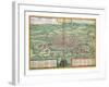 Map of Rome, from "Civitates Orbis Terrarum" by Georg Braun and Frans Hogenberg, circa 1572-Joris Hoefnagel-Framed Giclee Print