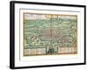 Map of Rome, from "Civitates Orbis Terrarum" by Georg Braun and Frans Hogenberg, circa 1572-Joris Hoefnagel-Framed Giclee Print