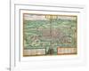 Map of Rome, from "Civitates Orbis Terrarum" by Georg Braun and Frans Hogenberg, circa 1572-Joris Hoefnagel-Framed Giclee Print