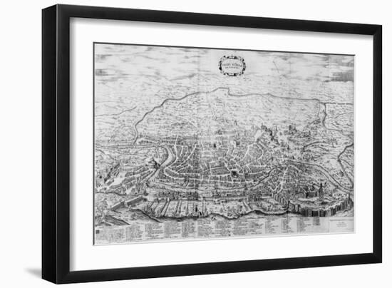 Map of Rome, from the 'Speculum Romanae Magnificentiae' published in 1562-Antonio Lafreri-Framed Giclee Print