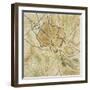 Map of Rome in the Archaic Period-null-Framed Giclee Print