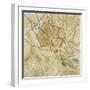 Map of Rome in the Archaic Period-null-Framed Giclee Print