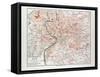 Map of Rome Italy 1899-null-Framed Stretched Canvas