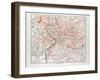 Map of Rome Italy 1899-null-Framed Giclee Print