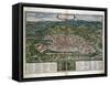 Map of Rome-Abraham Ortelius-Framed Stretched Canvas