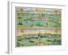 Map of Rotterdam and Gouda, from "Civitates Orbis Terrarum"-Joris Hoefnagel-Framed Giclee Print