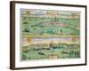 Map of Rotterdam and Gouda, from "Civitates Orbis Terrarum"-Joris Hoefnagel-Framed Giclee Print