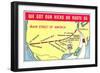 Map of Route 66-null-Framed Art Print