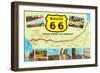 Map of Route 66-null-Framed Art Print