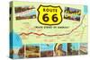 Map of Route 66-null-Stretched Canvas