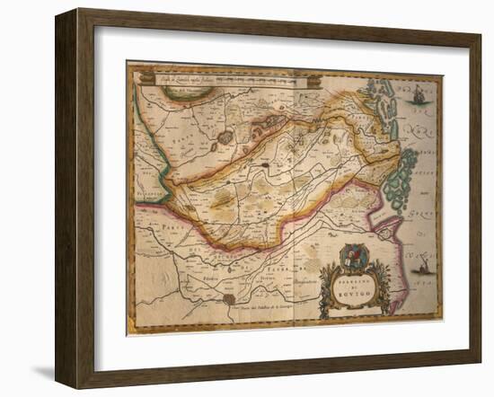 Map of Rovigo, Italy, and its Surroundings, from Regionum Italiae-null-Framed Giclee Print