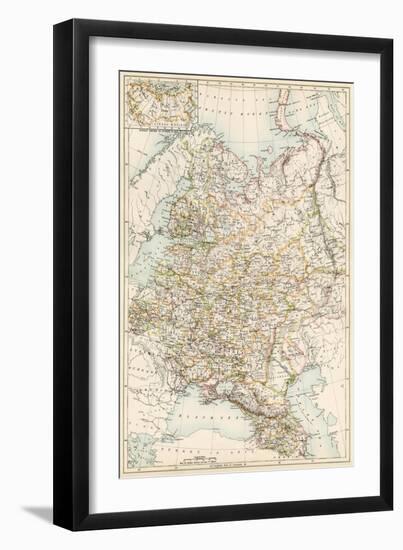 Map of Russia, 1870s-null-Framed Giclee Print