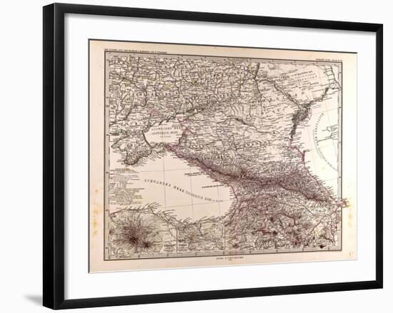 Map of Russia, 1873-null-Framed Giclee Print