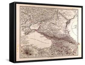 Map of Russia, 1873-null-Framed Stretched Canvas