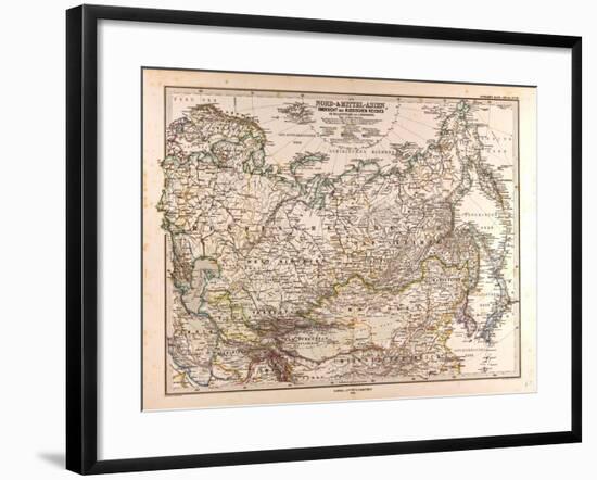 Map of Russia, 1874-null-Framed Giclee Print