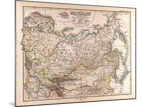 Map of Russia, 1874-null-Mounted Giclee Print