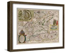 Map of Russia and Moscow (From: Theatrum Orbis Terrarum..), 1645-Willem Janszoon Blaeu-Framed Giclee Print