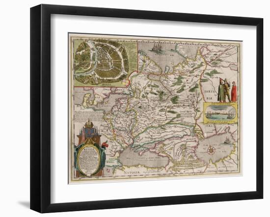 Map of Russia and Moscow (From: Theatrum Orbis Terrarum..), 1645-Willem Janszoon Blaeu-Framed Giclee Print